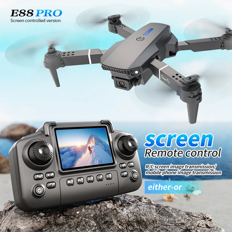 Drone Camera Hd - Drone professionale E88 PRO con schermo